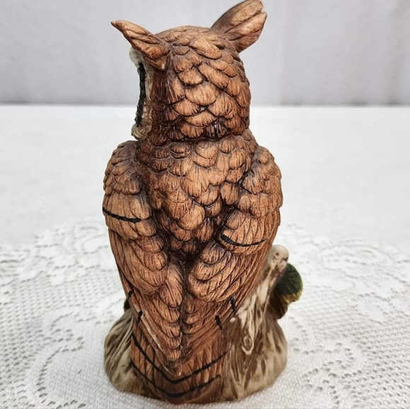 Vintage HomCo Home Interiors Owl Figurine Bisque Porcelain EUC - Picture 2 of 4